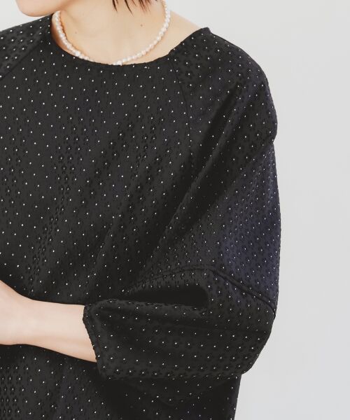 le.coeur blanc / ルクールブラン シャツ・ブラウス | 《手洗い可能》小花ラメジャガードプルオーバー | 詳細4