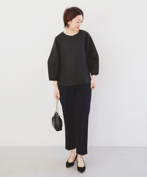 le.coeur blanc / ルクールブラン シャツ・ブラウス | 《手洗い可能》小花ラメジャガードプルオーバー | 詳細5