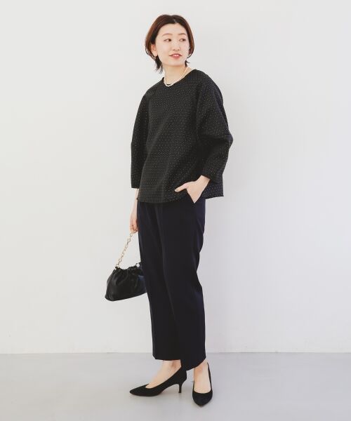 le.coeur blanc / ルクールブラン シャツ・ブラウス | 《手洗い可能》小花ラメジャガードプルオーバー | 詳細6