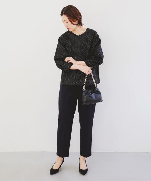 le.coeur blanc / ルクールブラン シャツ・ブラウス | 《手洗い可能》小花ラメジャガードプルオーバー | 詳細8