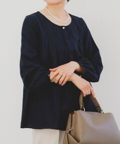 le.coeur blanc / ルクールブラン シャツ・ブラウス | フィブリルサテンノーカラータックブラウス