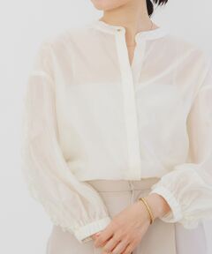 le.coeur blanc / ルクールブラン シャツ・ブラウス | 《手洗い可能》ブライトシアーローンフリルスリーブブラウス