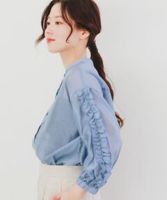 le.coeur blanc / ルクールブラン シャツ・ブラウス | 《手洗い可能》ブライトシアーローンフリルスリーブブラウス