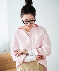 le.coeur blanc / ルクールブラン シャツ・ブラウス | ダブルポケットカラーオーバーシャツ