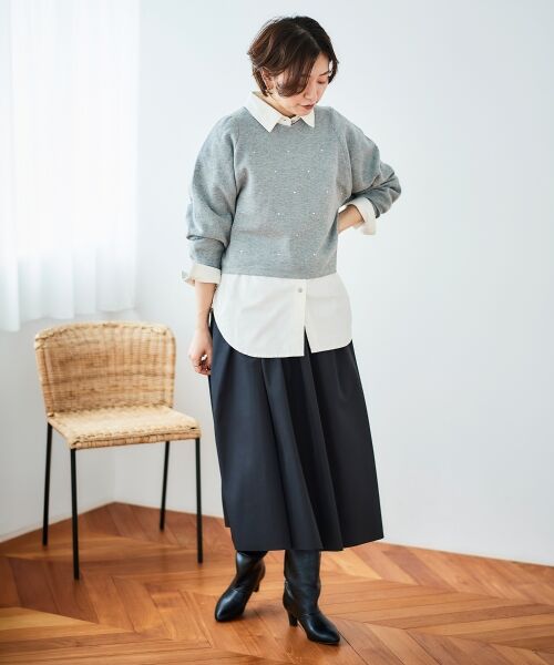 le.coeur blanc / ルクールブラン シャツ・ブラウス | ダブルポケットカラーオーバーシャツ | 詳細14