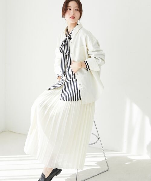 le.coeur blanc / ルクールブラン シャツ・ブラウス | ダブルポケットカラーオーバーシャツ | 詳細15