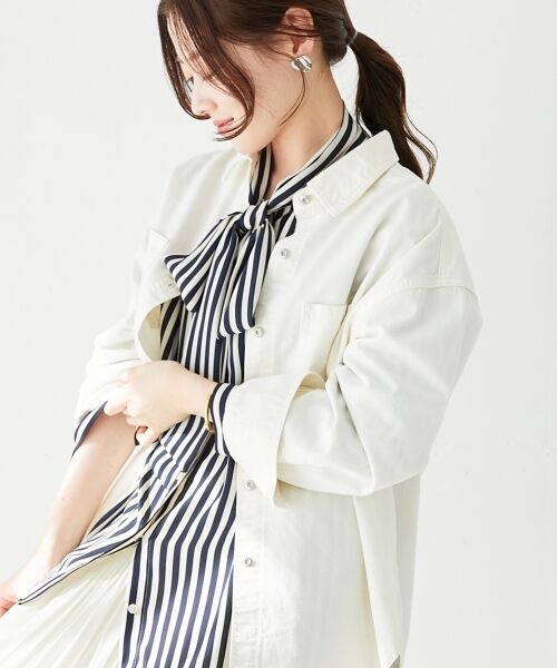 le.coeur blanc / ルクールブラン シャツ・ブラウス | ダブルポケットカラーオーバーシャツ | 詳細18