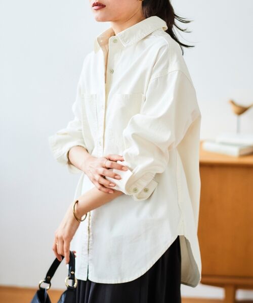 le.coeur blanc / ルクールブラン シャツ・ブラウス | ダブルポケットカラーオーバーシャツ | 詳細5