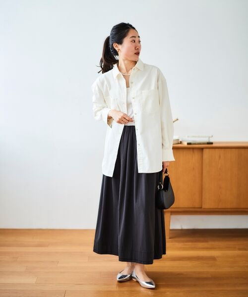 le.coeur blanc / ルクールブラン シャツ・ブラウス | ダブルポケットカラーオーバーシャツ | 詳細9