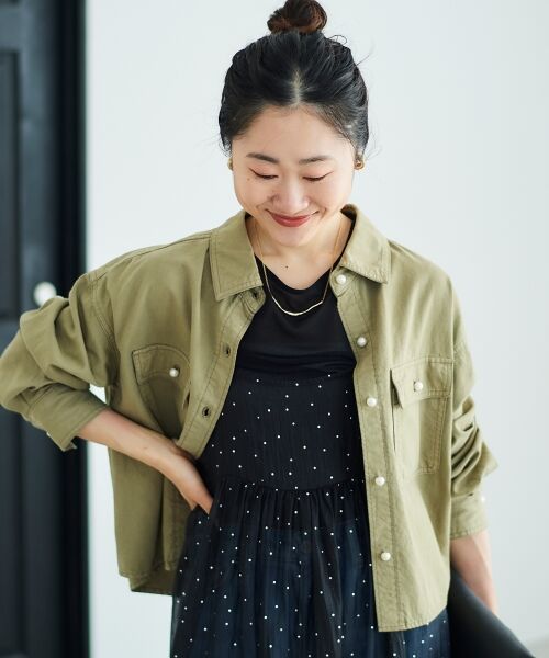 le.coeur blanc / ルクールブラン シャツ・ブラウス | パールボタンコンパクトシャツ | 詳細3