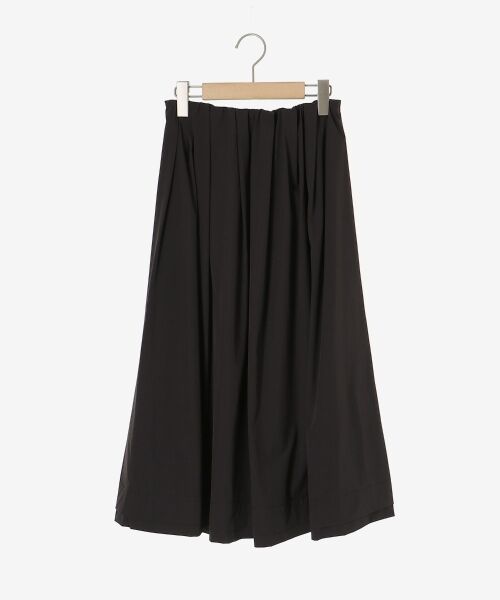 le.coeur blanc / ルクールブラン ロング・マキシ丈スカート | ナイロンタックギャザーダブルヘムスカート | 詳細1