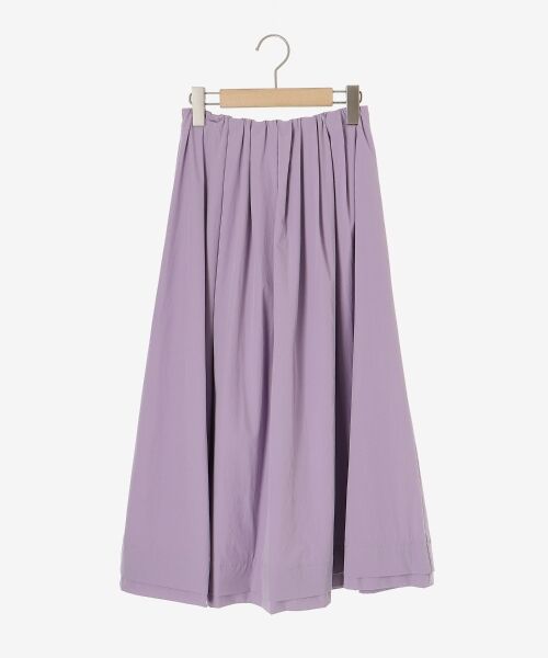 le.coeur blanc / ルクールブラン ロング・マキシ丈スカート | ナイロンタックギャザーダブルヘムスカート | 詳細16