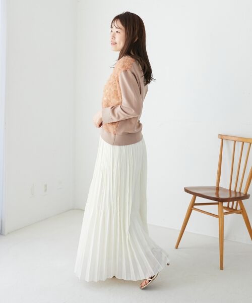 le.coeur blanc / ルクールブラン ロング・マキシ丈スカート | 《手洗い可能》麻混シアーランダムプリーツスカート | 詳細17