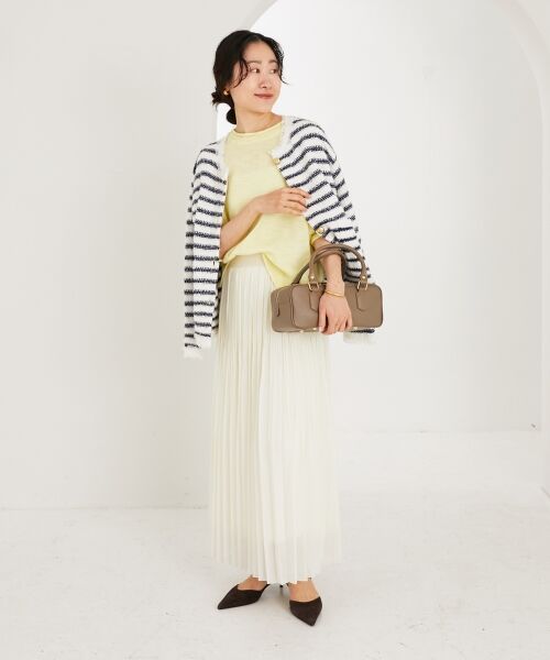 le.coeur blanc / ルクールブラン ロング・マキシ丈スカート | 《手洗い可能》麻混シアーランダムプリーツスカート | 詳細29