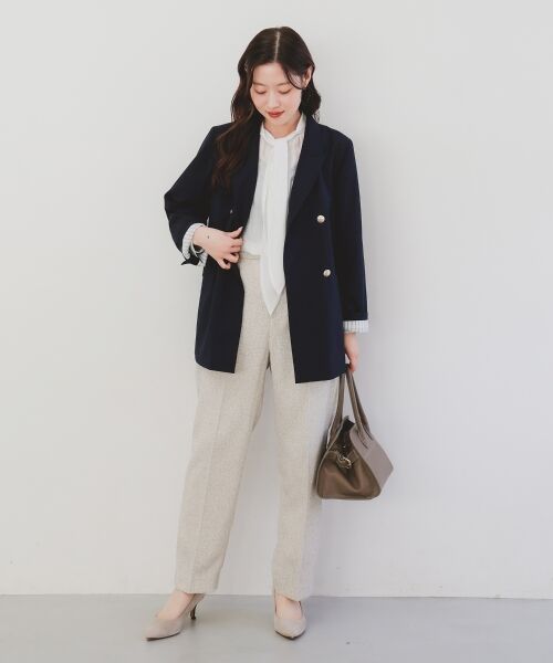 le.coeur blanc / ルクールブラン その他パンツ | ツィードタックテーパードパンツ | 詳細15