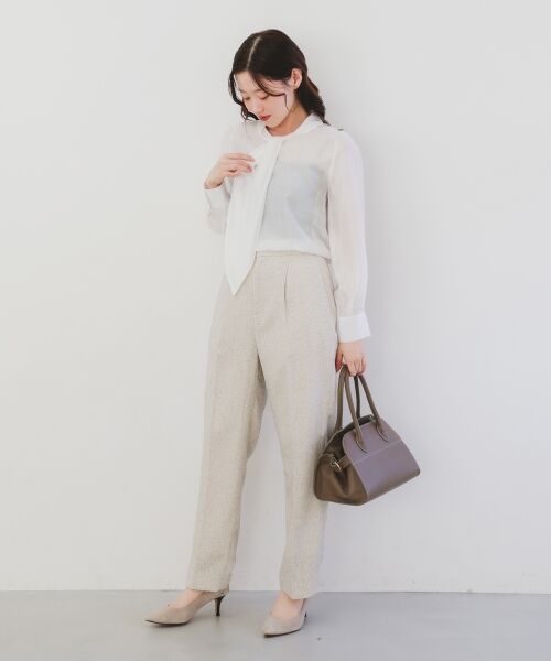 le.coeur blanc / ルクールブラン その他パンツ | ツィードタックテーパードパンツ | 詳細17