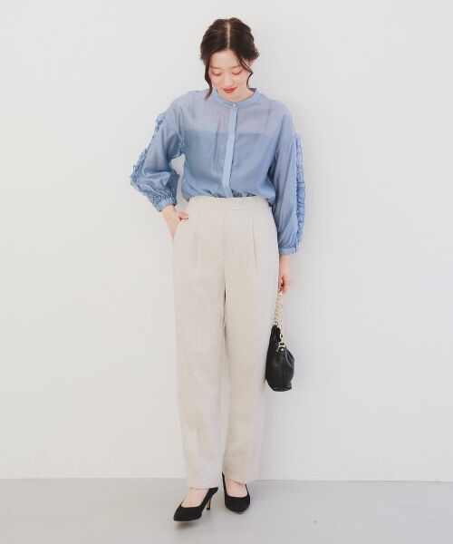 le.coeur blanc / ルクールブラン その他パンツ | ツィードタックテーパードパンツ | 詳細18
