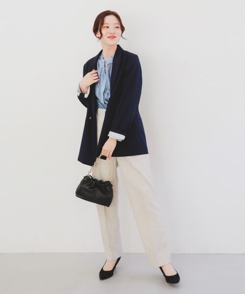 le.coeur blanc / ルクールブラン その他パンツ | ツィードタックテーパードパンツ | 詳細20