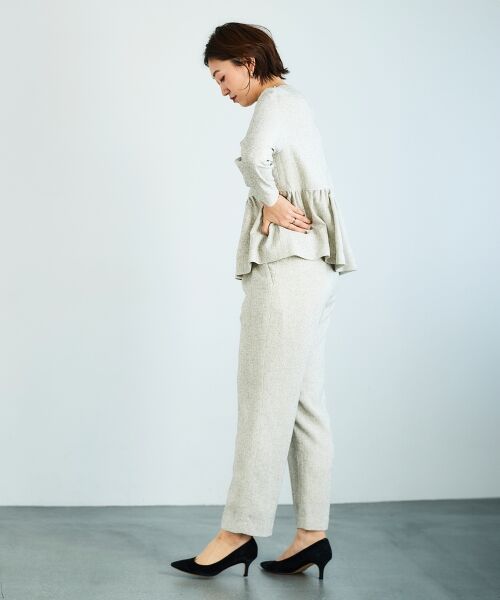 le.coeur blanc / ルクールブラン その他パンツ | ツィードタックテーパードパンツ | 詳細6