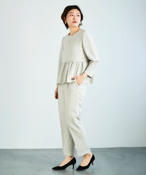 le.coeur blanc / ルクールブラン その他パンツ | ツィードタックテーパードパンツ | 詳細7