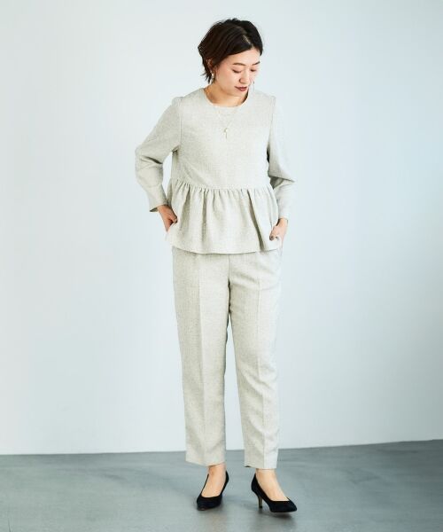 le.coeur blanc / ルクールブラン その他パンツ | ツィードタックテーパードパンツ | 詳細8