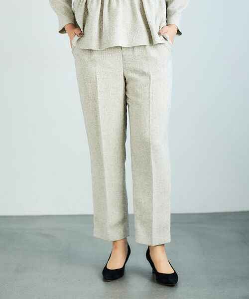 le.coeur blanc / ルクールブラン その他パンツ | ツィードタックテーパードパンツ | 詳細9