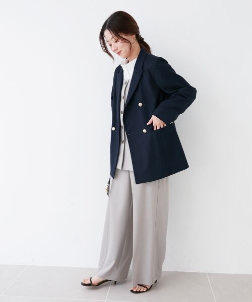 le.coeur blanc / ルクールブラン その他パンツ | 《手洗い可能》サイロツイルダブルタックパンツ | 詳細11