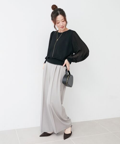 le.coeur blanc / ルクールブラン その他パンツ | 《手洗い可能》サイロツイルダブルタックパンツ | 詳細14