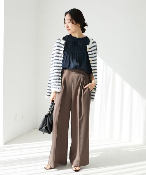 le.coeur blanc / ルクールブラン その他パンツ | 《手洗い可能》サイロツイルダブルタックパンツ | 詳細19