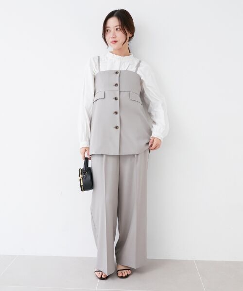 le.coeur blanc / ルクールブラン その他パンツ | 《手洗い可能》サイロツイルダブルタックパンツ | 詳細2