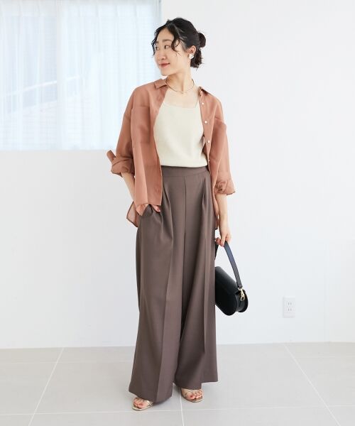 le.coeur blanc / ルクールブラン その他パンツ | 《手洗い可能》サイロツイルダブルタックパンツ | 詳細20