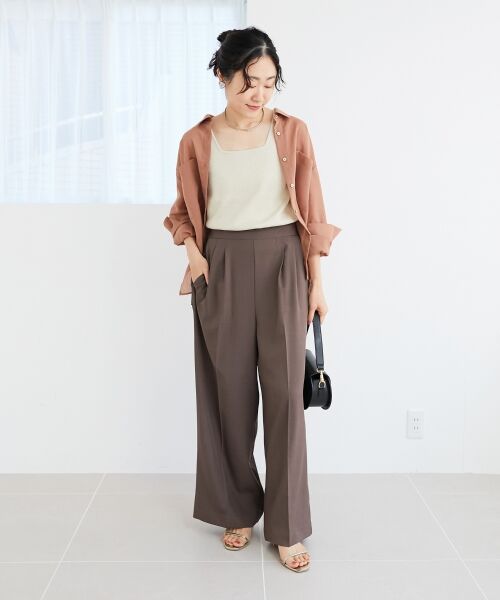 le.coeur blanc / ルクールブラン その他パンツ | 《手洗い可能》サイロツイルダブルタックパンツ | 詳細21