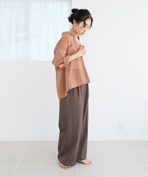 le.coeur blanc / ルクールブラン その他パンツ | 《手洗い可能》サイロツイルダブルタックパンツ | 詳細22