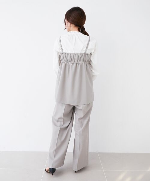 le.coeur blanc / ルクールブラン その他パンツ | 《手洗い可能》サイロツイルダブルタックパンツ | 詳細4