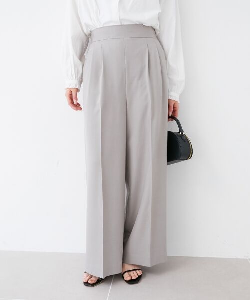 le.coeur blanc / ルクールブラン その他パンツ | 《手洗い可能》サイロツイルダブルタックパンツ | 詳細6