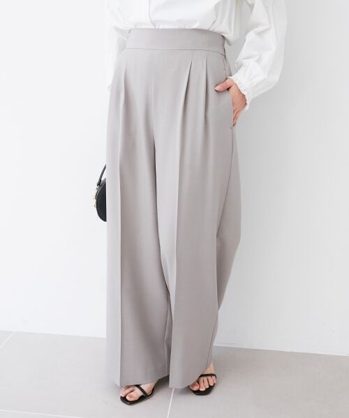 le.coeur blanc / ルクールブラン その他パンツ | 《手洗い可能》サイロツイルダブルタックパンツ | 詳細7