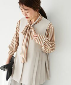 le.coeur blanc / ルクールブラン その他アウター | 《手洗い可能》ツインクロスサイドプリーツベスト