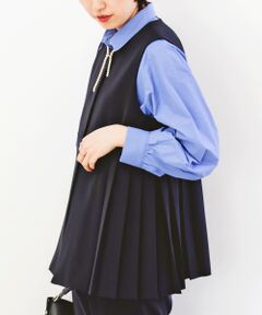 le.coeur blanc / ルクールブラン その他アウター | 《手洗い可能》ツインクロスサイドプリーツベスト