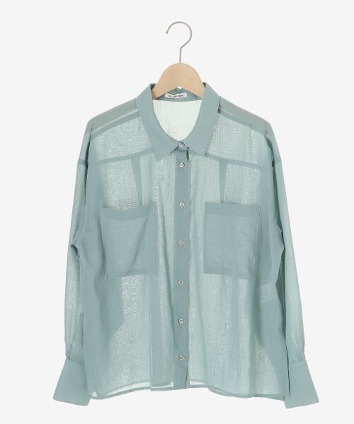 le.coeur blanc / ルクールブラン シャツ・ブラウス | 《手洗い可能》ダブルポケットシアーシャツ | 詳細1