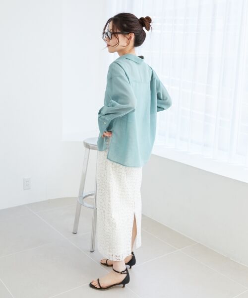 le.coeur blanc / ルクールブラン シャツ・ブラウス | 《手洗い可能》ダブルポケットシアーシャツ | 詳細12