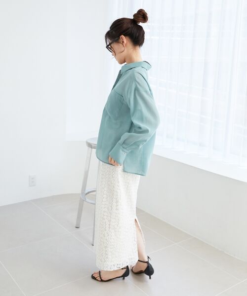 le.coeur blanc / ルクールブラン シャツ・ブラウス | 《手洗い可能》ダブルポケットシアーシャツ | 詳細13