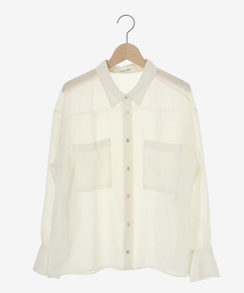 le.coeur blanc / ルクールブラン シャツ・ブラウス | 《手洗い可能》ダブルポケットシアーシャツ | 詳細15