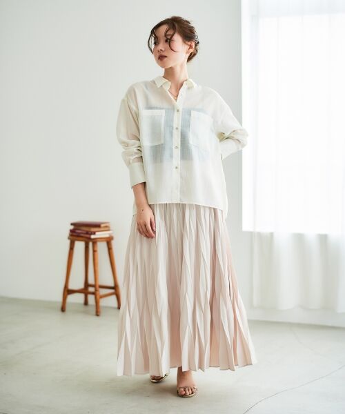 le.coeur blanc / ルクールブラン シャツ・ブラウス | 《手洗い可能》ダブルポケットシアーシャツ | 詳細21