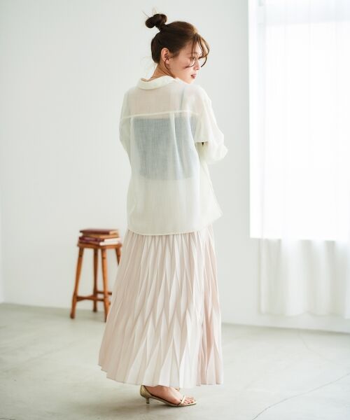 le.coeur blanc / ルクールブラン シャツ・ブラウス | 《手洗い可能》ダブルポケットシアーシャツ | 詳細24