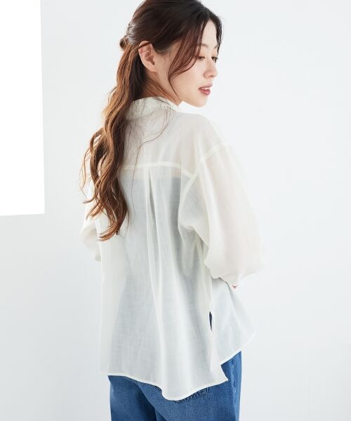 le.coeur blanc / ルクールブラン シャツ・ブラウス | 《手洗い可能》ダブルポケットシアーシャツ | 詳細30