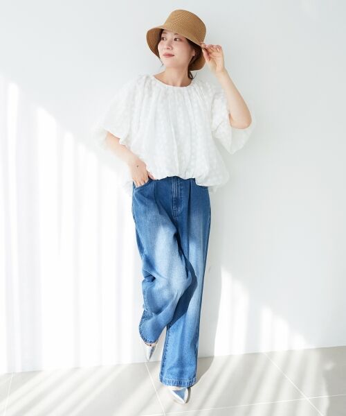 le.coeur blanc / ルクールブラン デニムパンツ | タックワイドデニム | 詳細13