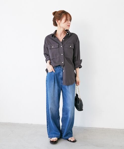 le.coeur blanc / ルクールブラン デニムパンツ | タックワイドデニム | 詳細16