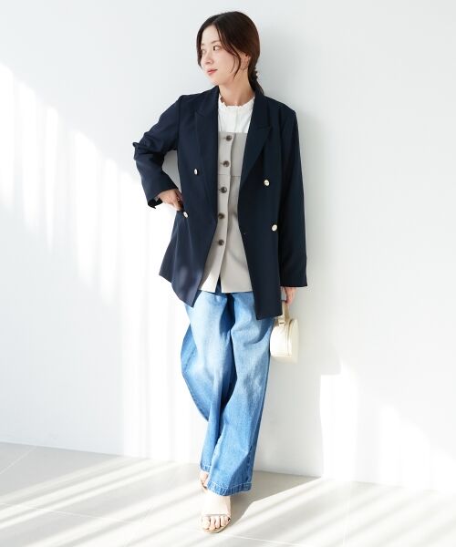 le.coeur blanc / ルクールブラン デニムパンツ | タックワイドデニム | 詳細17