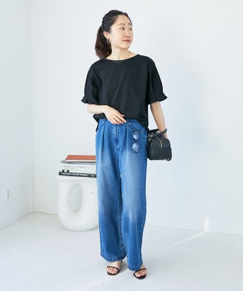 le.coeur blanc / ルクールブラン デニムパンツ | タックワイドデニム | 詳細22