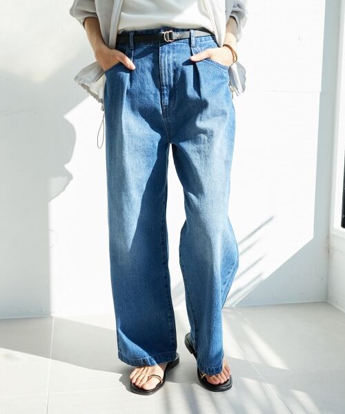 le.coeur blanc / ルクールブラン デニムパンツ | タックワイドデニム | 詳細3